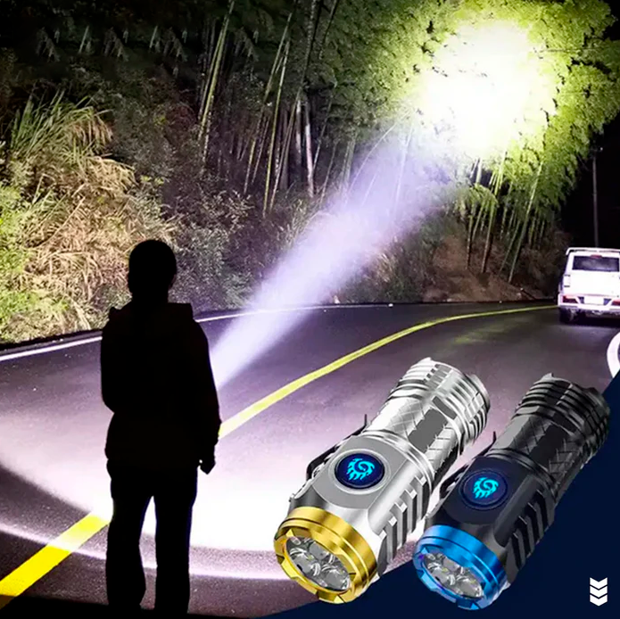 Laser Titanium Tactical FlashLight [THE MOST POWERFUL IN THE WORLD]