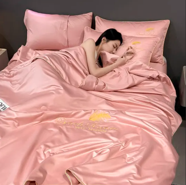 Premium Ice Silk Bed Sheet