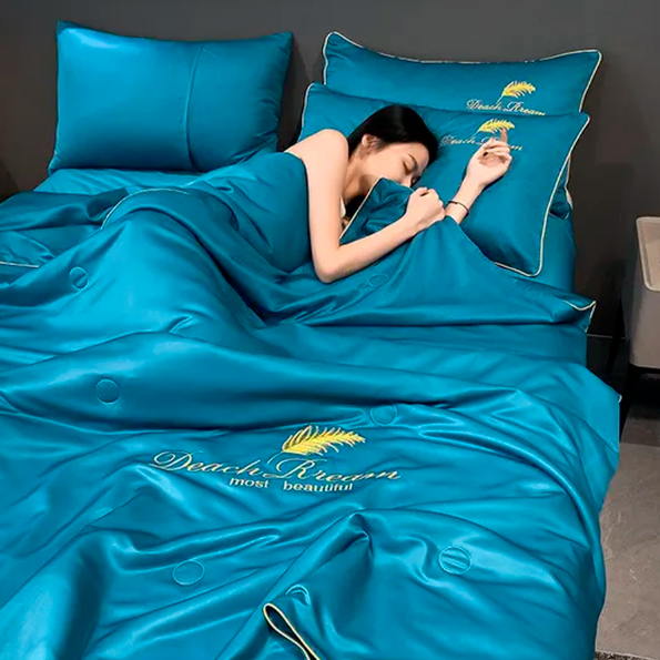 Premium Ice Silk Bed Sheet