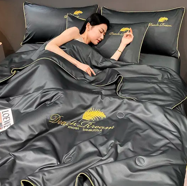 Premium Ice Silk Bed Sheet