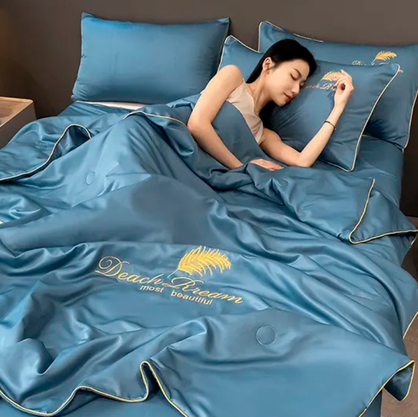 Premium Ice Silk Bed Sheet